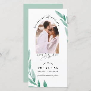 Foto Arch, Sage Wedding Save the Date Lesezeichen