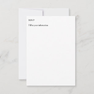 Foto Artwork Vert Card für benutzerdefinierte UAWG RSVP Karte