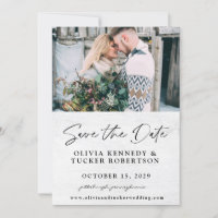 Foto auf Holz Rustikale Save the Date Einladung