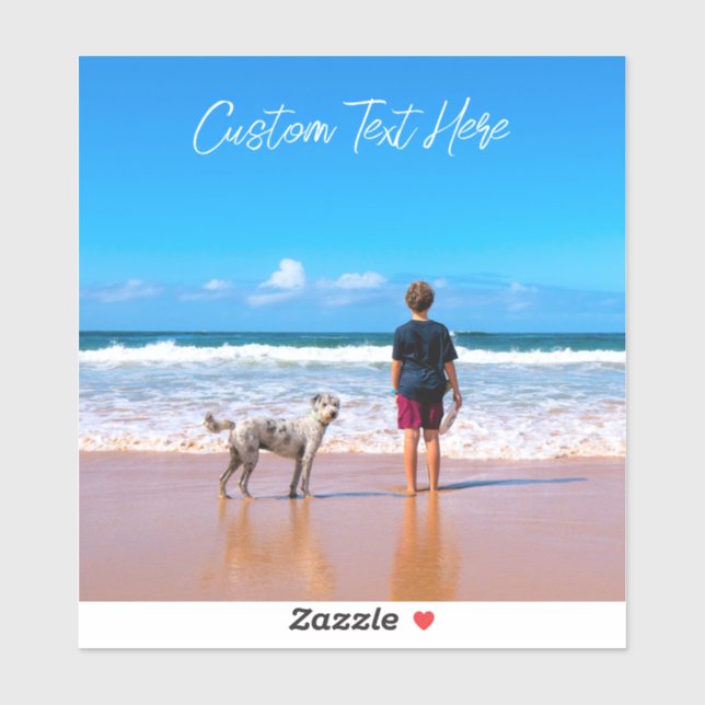 Foto-Aufkleber mit Ihren Fotos und Text Aufkleber (Blatt)