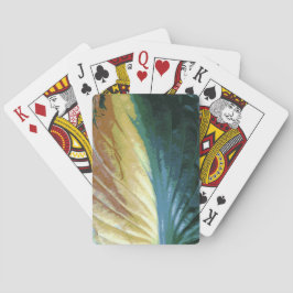 Foto aus farbenfrohen Blättern, Gelbbraun Spielkarten