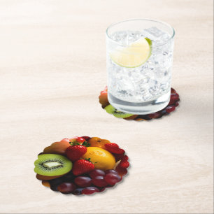 Foto aus frischem Obst Untersetzer