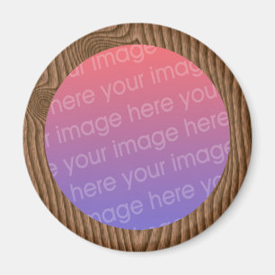 Foto aus Holz Magnet