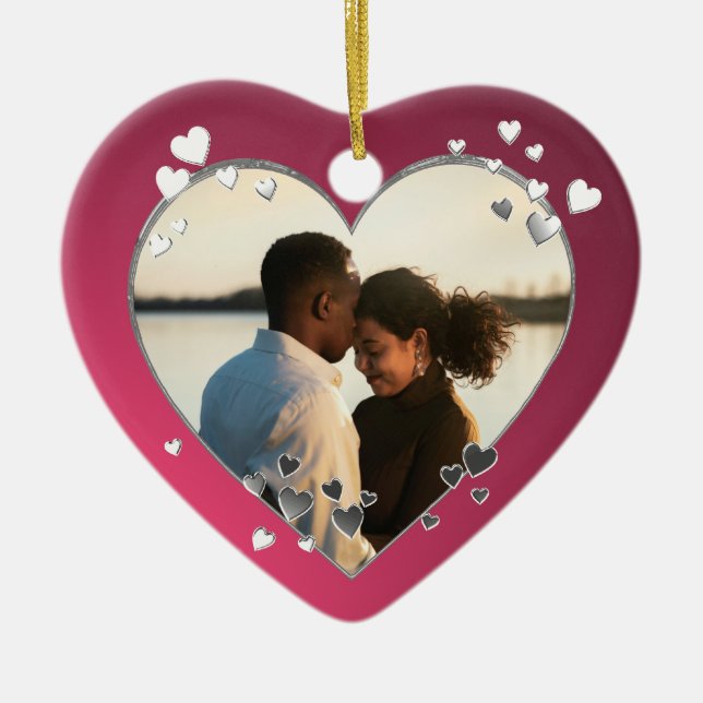 Foto aus Plum Hearts und Band Keramikornament (Vorne)