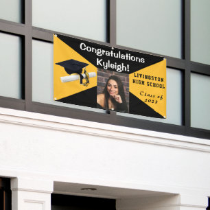 Foto aus schwarzem Vinyl-Abschluss Banner