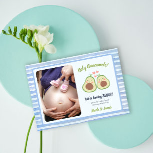 Foto Avocado Gender Neutral Twins Baby Dusche Einladung