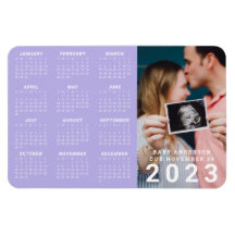 Foto Baby Ankündigung Fällig im Kalender 2023