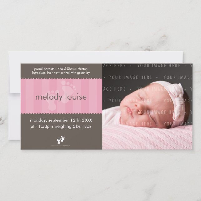 FOTO BABY ANKÜNDIGUNG: Happy Fees 1L Ankündigung (Vorderseite)