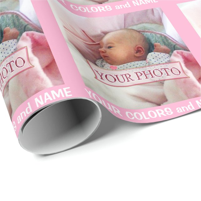 FOTO Baby-Geschenk-Verpackungs-Papier, Ihre Geschenkpapier (Rolleneckpunkt)