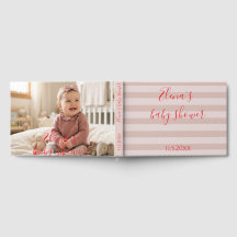 Foto-Baby-Party mit rosa Streifen