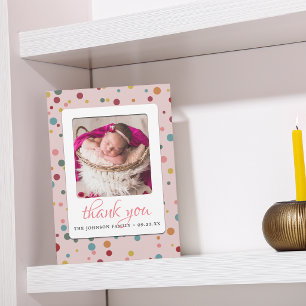 Foto-Baby-Shower-Geburtsankündigung-Dankeschön Dankeskarte