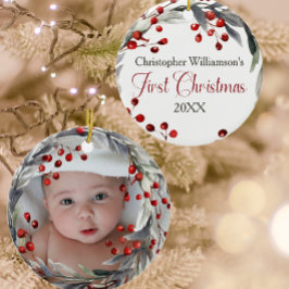 Foto Baby's First Christmas Keramik Ornament