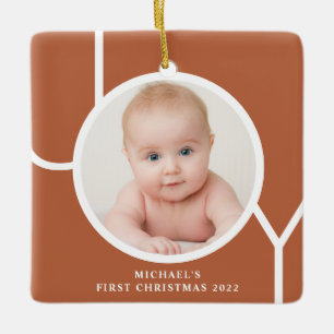 Foto Baby's First Christmas Terracotta Keramikornament
