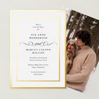 Foto Back Gold Frame Hochzeit speichern das Datum