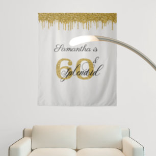 Foto Backdrop Stand 60 60 Geburtstag 60. Geburtsta Wandteppich