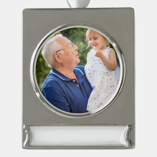 Foto Banner-Ornament Silber (Vorderseite)