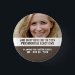 Foto-Banner politische Wahlkampfwerbung Button<br><div class="desc">Foto Banner Politische Kampagnen Werbung Abzeichen von der Business Card Store.</div>