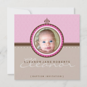 FOTO BAPTISM ERSUCHT :: fantasievolle 3SQ Einladung