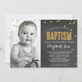 FOTO BAPTISM Glitzer Konfetti-Tafel Einladung