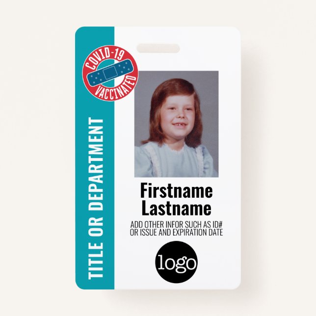 Foto, Bar, Logo, Covid geimpft Ausweis (Vorderseite)