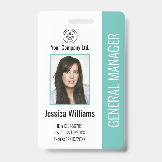 Foto, Bar, Logo, Name Aquamarin B Ausweis (Vorderseite)