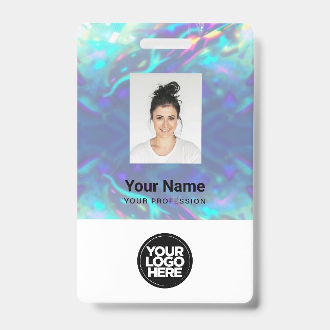 Foto, Bar, Logo, Name Ausweis (Vorderseite)