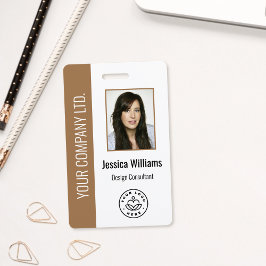 Foto, Bar, Logo, Name braun Ausweis