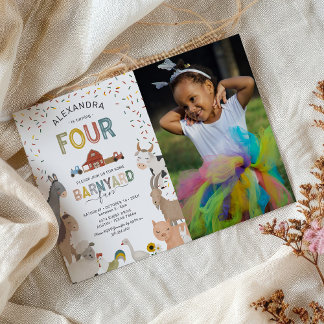 Foto Barnyard Farm 4. Geburtstag Einladung