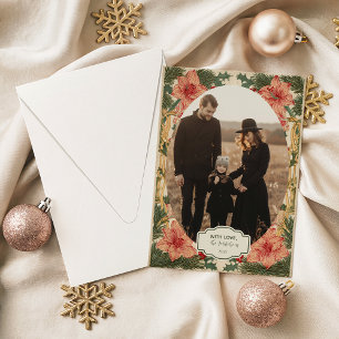 Foto Barocke Weihnachts-Holly Feiertagskarte