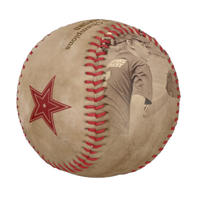 Foto Baseball Sepia Toning - Dirty Beige (Schrägansicht)