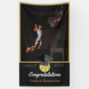 Foto Basketball-Spieler gratulieren Absolvent Banner