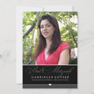 FOTO BAT MITZVAH INVITE: schöner Typ 2 Einladung