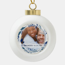 FOTO BAUBLE - Frische Weihnachten Verheiratet oder Keramik Kugel-Ornament