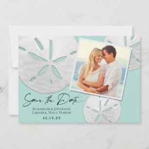 Foto Beach Sea Glass White Sand Dollars Save The Date