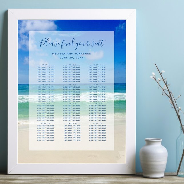 Foto "Beach Wedding Ocean" 12 Tafelübersicht Poster (Von Creator hochgeladen)