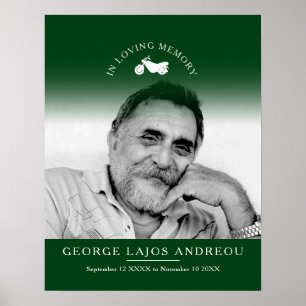 Foto-Beerdigung für Motorräder Poster