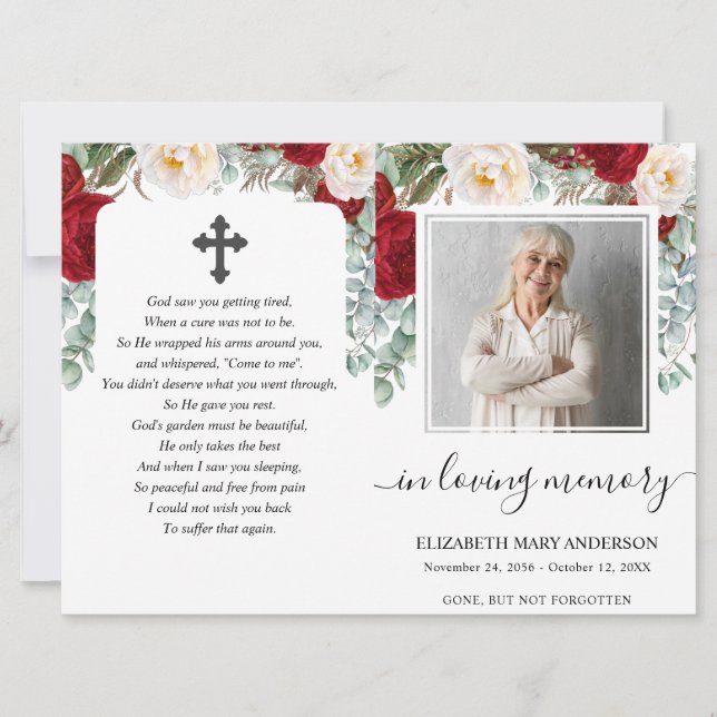 Foto-Beerdigung Vollprogramm für Rote Flora Einladung (Vorderseite)