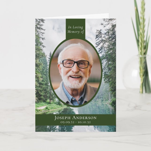 Foto-Beerdigungsdienst im Wald im Freien Programm (Vorderseite)