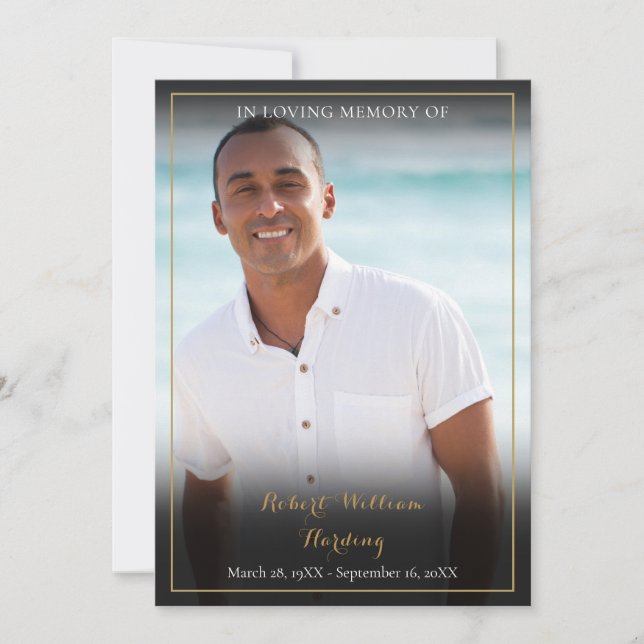 Foto-Beerdigungsgebet Dankeskarte (Vorderseite)