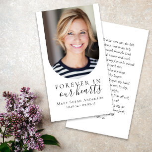 Foto Beerdigungskarte für immer in unserem Herzen