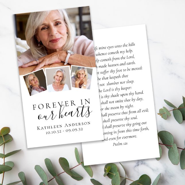 Foto Beerdigungskarte für immer in unserem Herzen (Von Creator hochgeladen)