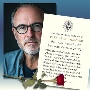 Foto Beerdigungskarte Katholische Gebetskarte