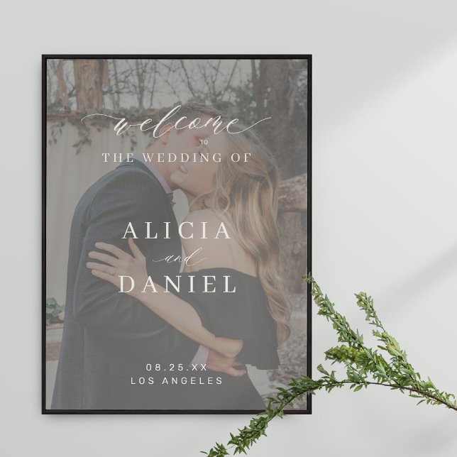 Foto-Begrüßungszeichen für Hochzeitsgeschichten Poster (Von Creator hochgeladen)
