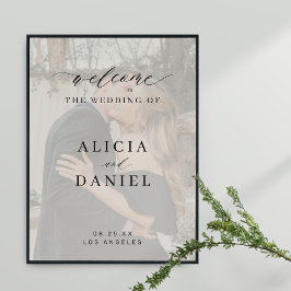 Foto-Begrüßungszeichen für Hochzeitsgeschichten Poster