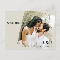 Foto Beige Save the Date Hochzeit Website QR Code