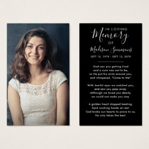 Foto Beileid Beerdigung Gedenkkarten Schwarzes Geb