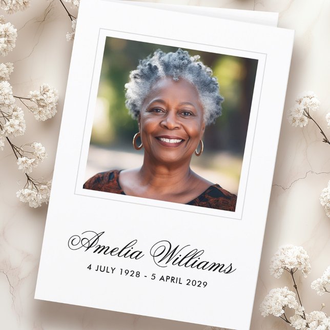 Foto Beileid bereaving danke gefaltet Karte (Photo sympathy bereavement thank you folded card)