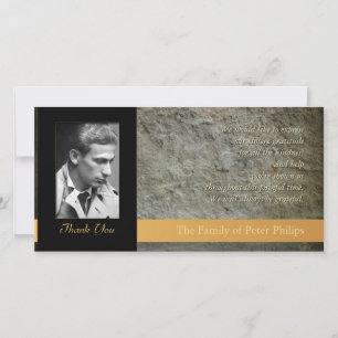 Foto-Beileid der Wand-H danken Ihnen Foto-Karte Dankeskarte