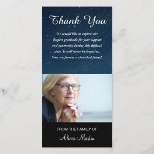 Foto-Beileids-Denkmal danken Ihnen Dankeskarte