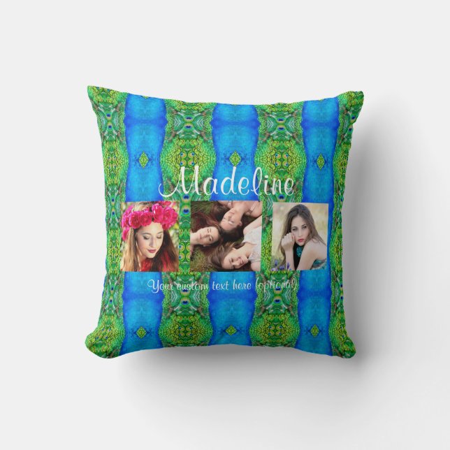 Foto benutzerdefiniertes Textvorlagenpflegelmotiv  Kissen (Vorderseite)